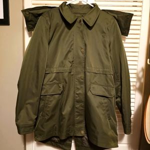 Army green winter coat